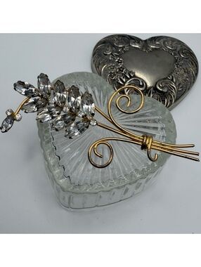 Vintage Coro Sterling Silver Gold Vermeil Floral Spray Brooch Signed 1940s Pin